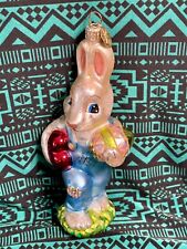 Radko COUNTRY BUNKIN Ornament Heart Egg Bunny Rabbit 00-256-0 NEW Patch picture