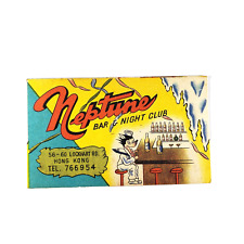 Neptune BAR & NIGHT CLUB Hong Kong Bar Card Vietnam Era Wanchai 1960's-70's picture