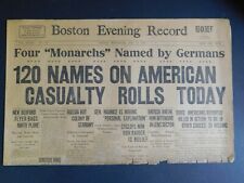 WWI Era Newspaper - Boston Evening Post - May 15 1918 - 4 pgs.  picture
