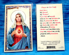 Immaculate Heart of Mary Prayer to Our Lady LAMINATED Holy Card Mary My Queen picture