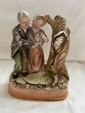 1970s Elderly Married Couple Love Carved Heart Tree Price Import Japan Figurine picture