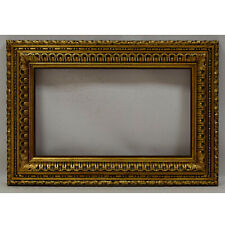 Old wooden frame  with metal leaf Internal: 24x14,3 in picture