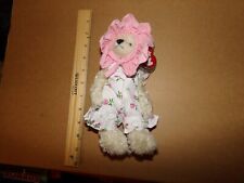 Rosalie Beanie Baby 1993 Ty Attic Treasures Collection Bear Dress Flower Bonnet picture