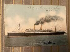 EMPRESS IRELAND CANADIAN PACIFIC LINE POSTCARD STAMP POSTMARK OCT 1906 DISASTER picture