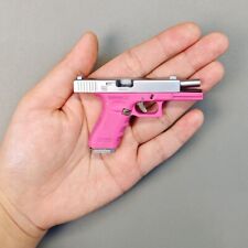 Mini Gun Keychain,Metal Pistol Keychain 1:3 Model Keychain for Husband Man Son picture