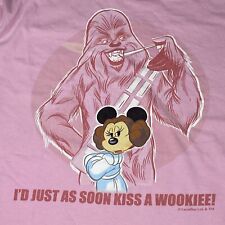 Disney Parks Minnie Mouse & Wookie T Shirt 2XL 2TG Women’s Vtg picture