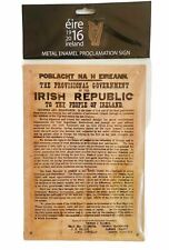 IRISH REPUBLIC 1916 PROCLAMATION OF INDEPENDENCE REPLICA METAL SIGN EIRE IRELAND picture