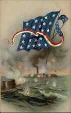 Winsch Civil War Patriotic Battleship Ship Monitor c1910 Vintage Postcard picture