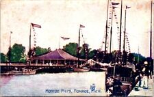 Monroe Piers, MONROE, Michigan Postcard - Farmer Fred picture