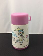 Vintage 1989 Aladdin Holly Hobbie Thermos Pink Lid picture