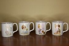 Precious Moments Coffee Mugs Vintage 1983 Collectible 4 Piece Set Flawless picture