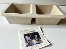 NEW Longaberger Pottery Woven Traditions Divided Dish Ivory picture