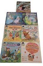 Lot of 7 Vintage Walt Disney Disneyland Read Along Books And Records 33 1/3 RPM picture