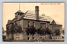 Minneota MN-Minnesota, Lyon County High School, Antique, Vintage c1915 Postcard picture