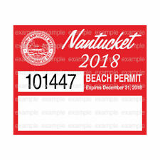 Nantucket Beach Permit Sticker Decal 2018 ACK picture
