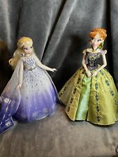 Disney Store Fairytale Designer Anna Limited Edition And Mattel Elsa Custom Lot picture