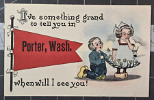 Vintage Postcard Porter Washington Pennant Cartoon picture