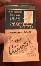 Matchbook Cover Chef Alberto’s International Cuisine Chicago picture