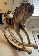 Vintage Floral Rocking Horse 13” T X 15” L ***VERY BEAUTIFUL*** picture