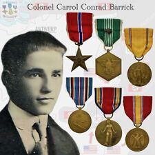 NAMED WWII MEDAL GROUP COLONEL CARROL C BARRICK +RESEARCH picture