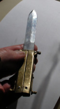 RARE Antique Civil War Era Pantographic Brass Folding Pocket knife picture