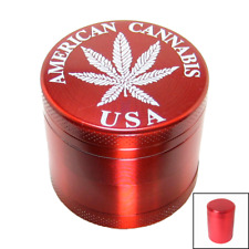 4pcs Metal Red w/white Tobacco & spice Grinder with aluminum storage Canister picture