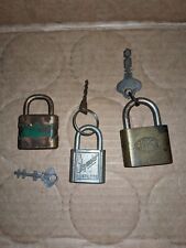 LOT OF 3 SMALL OLD VINTAGE Slaymaker Rustless, Reese #6, West Germany 35mm Locks picture