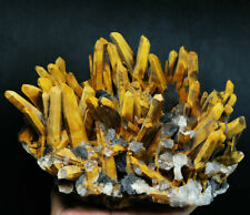 5.25lb Natural Yellow Crystal Cluster&Flower Shape Specularite Mineral Specimen picture