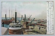 Columbus and H.V. Docks, Toledo, Ohio Undivided Back Postcard 1908 Post 1875 picture