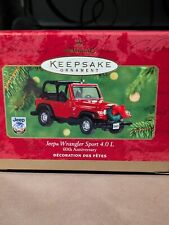 Hallmark Keepsake ornament Jeep Wrangler Sport 4.0 L 60th anniversary picture