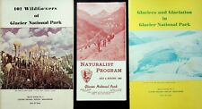 Lot of 3 Vintage 60s Glacier National Park Booklet Brochures - E9-E picture