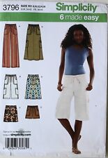Simplicity 3796 Misses 6 Made Easy Skirts Pants Shorts Sewing Pattern Sz 8-16 picture