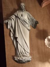 Vintage 1961 plaster Christ the Redeemer wall plaque. picture