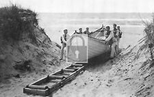 Life Saving Crew & Boat Greenport LI New York NY Reprint Postcard picture