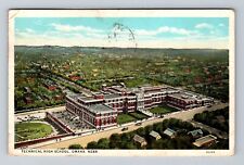 Omaha NE-Nebraska, Aerial Technical High School, Antique Vintage Postcard picture