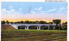 New Highway Bridge Streator Illinois IL c1938 Vintage Postcard picture