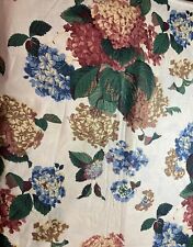 Vintage Old Deerfield Decorative Cotton Chintz Upholstery Fabric 52” X 3.2 Yrds picture