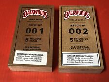 BACKWOODS Small Batch No. 001 and No. 002 Wood Cigar Boxes (EMPTY BOX) 2 Boxes picture
