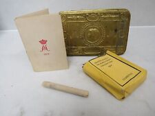 Original 1914 Princess Mary Christmas Tin, Cigarette Packet & Card picture