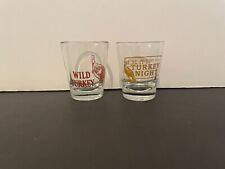 Two (2) Wild Turkey Bourbon Whiskey Shot Glasses - 2 Different Styles picture