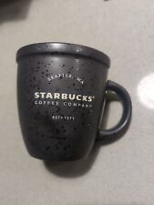 Starbucks 2016 Seattle WA Coffee Co Ceramic Black Speckled 16 oz Coffee Mug picture