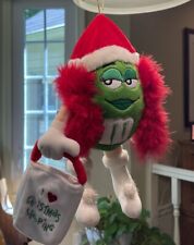 Mrs Green M&M’s Candy Red Christmas Winter  Stuffed Plush 9” picture