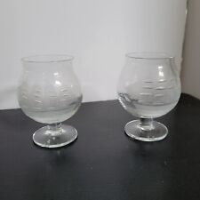 The Clipper Ship by Toscany Brandy Snifter Etched Glass Set Of 2 picture