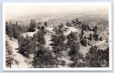 c1928 RPPC Looking Back From The Flagstaff Mt. Road Colorado Vintage CO Postcard picture