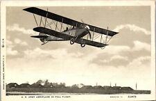 Vtg WWI Aviation Airplane Postcard Aeroplane US Army Full Flight Passed Censor picture