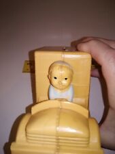 Vintage Plakie Binks Baby Bank Truck Bank Plastic W stopper flawed see pics  picture
