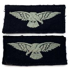 WW2 Royal Air Force RAF Albatross Cloth Shoulder Title Badge Eagle Flash PAIR picture