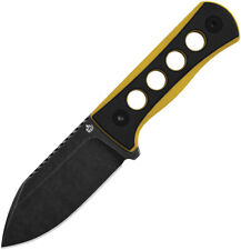 QSP Knife Canary Fixed Blade Neck Knife Yellow & Black G10 14C28N 141A2 picture