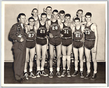 Original Old Vintage Real Photo Basketball Team Picture Nashville Illinois 1949 picture