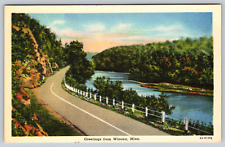 c1940s Linen Greetings Winona Minnesota Vintage Postcard picture